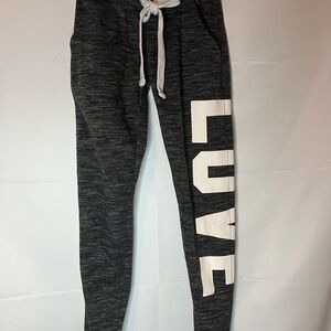 Reflex Dark Gray Joggers with White Lettering